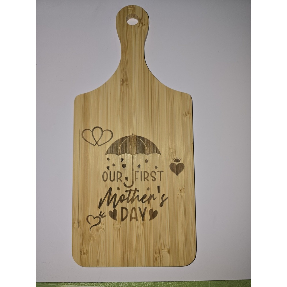 Our First Mothers Day Charcuterie Board Mothers Day Gift Engraved Bamboo